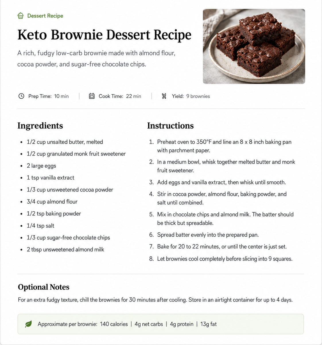 Recipe being analyzed for nutrition impact
